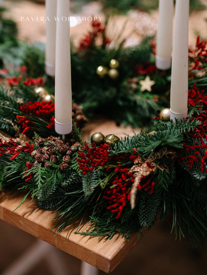 Adventní věnec vydrží zelený až do Vánoc - Pavera workshopy – kurz vázaní věnce praha