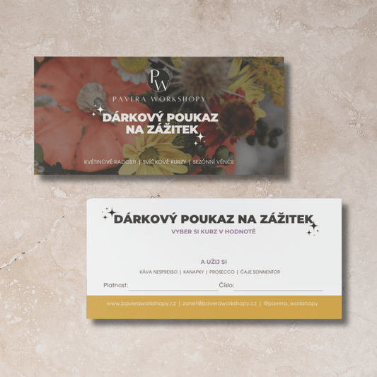 Dárkový poukaz na květinový workshop v Praze - Pavera workshopy
